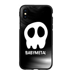 Чехол iPhone XS Max матовый Babymetal glitch на темном фоне