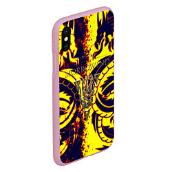 Чехол iPhone XS Max матовый The elder scrolls dragon, цвет: 3D-розовый — фото 2