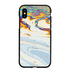 Чехол iPhone XS Max матовый Магия масляного отражения