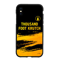 Чехол iPhone XS Max матовый Thousand Foot Krutch - gold gradient посередине