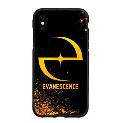 Чехол iPhone XS Max матовый Evanescence - gold gradient