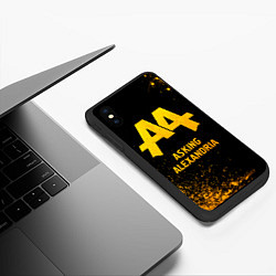 Чехол iPhone XS Max матовый Asking Alexandria - gold gradient, цвет: 3D-черный — фото 2