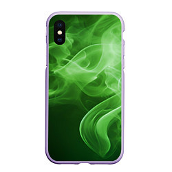 Чехол iPhone XS Max матовый Зеленый дым