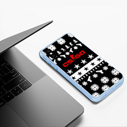 Чехол iPhone XS Max матовый Counter strike winter go, цвет: 3D-голубой — фото 2