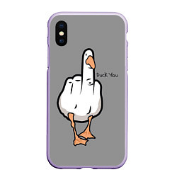 Чехол iPhone XS Max матовый Duck you