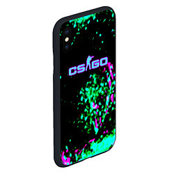 Чехол iPhone XS Max матовый Counter strike neon skin, цвет: 3D-черный — фото 2