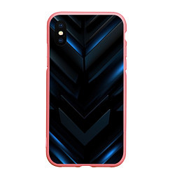 Чехол iPhone XS Max матовый Синий мир абстракции, цвет: 3D-баблгам