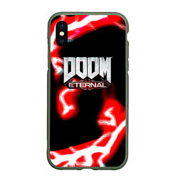 Чехол iPhone XS Max матовый Doom eternal storm