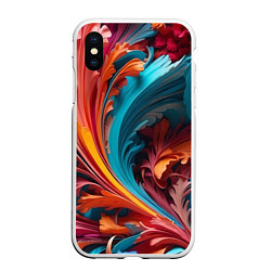 Чехол iPhone XS Max матовый Красивый яркий узорчик