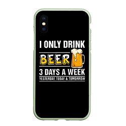 Чехол iPhone XS Max матовый I only drink beer 3 days a week