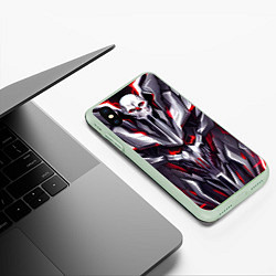 Чехол iPhone XS Max матовый Адская кибер броня, цвет: 3D-салатовый — фото 2