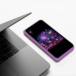 Чехол iPhone XS Max матовый Neon in room, цвет: 3D-фиолетовый — фото 2