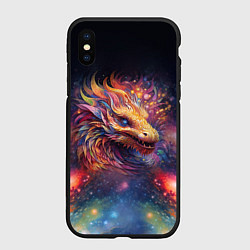 Чехол iPhone XS Max матовый Космический дракон - символ года