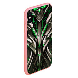 Чехол iPhone XS Max матовый Зелёная кибер броня модерн, цвет: 3D-баблгам — фото 2