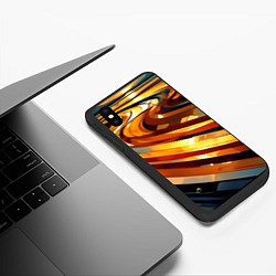 Чехол iPhone XS Max матовый Абстрактная дорога, цвет: 3D-черный — фото 2