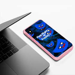 Чехол iPhone XS Max матовый Huggy Wuggy x Five Nights at Freddys, цвет: 3D-баблгам — фото 2