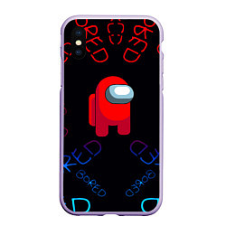 Чехол iPhone XS Max матовый Амонг ас bored neon