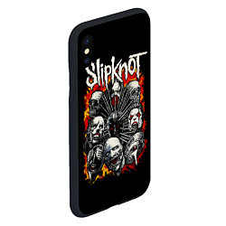 Чехол iPhone XS Max матовый Slipknot метал-группа, цвет: 3D-черный — фото 2