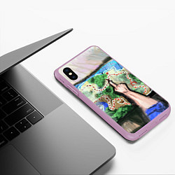 Чехол iPhone XS Max матовый Карта сокровищ, цвет: 3D-сиреневый — фото 2