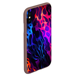 Чехол iPhone XS Max матовый Камуфляж из ярких красок, цвет: 3D-коричневый — фото 2