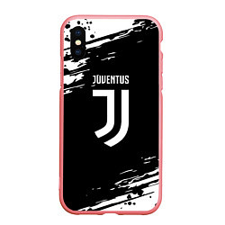 Чехол iPhone XS Max матовый Juventus спорт краски