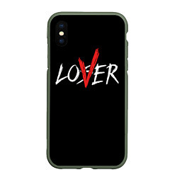 Чехол iPhone XS Max матовый Lover loser, цвет: 3D-темно-зеленый