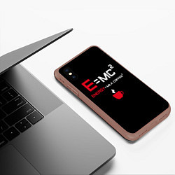 Чехол iPhone XS Max матовый Эквивалентность массы и энергии, цвет: 3D-коричневый — фото 2
