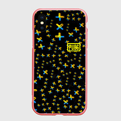 Чехол iPhone XS Max матовый PUBG sticker games, цвет: 3D-баблгам