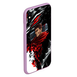 Чехол iPhone XS Max матовый Berserk anime logo, цвет: 3D-сиреневый — фото 2