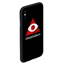 Чехол iPhone XS Max матовый SecuroServ, цвет: 3D-черный — фото 2