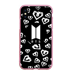 Чехол iPhone XS Max матовый BTS band black kpop