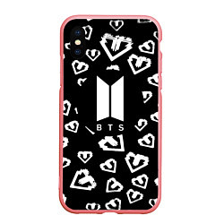 Чехол iPhone XS Max матовый BTS band black kpop, цвет: 3D-баблгам