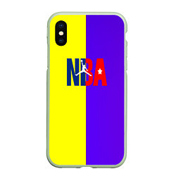 Чехол iPhone XS Max матовый NBA sport полосы