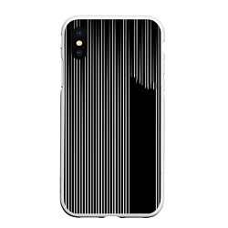 Чехол iPhone XS Max матовый Visual zebra stripes, цвет: 3D-белый