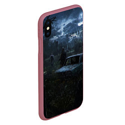 Чехол iPhone XS Max матовый STALKER 2 дождливая погода, цвет: 3D-малиновый — фото 2