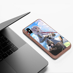 Чехол iPhone XS Max матовый Sousou no Frieren Фрирен, цвет: 3D-коричневый — фото 2