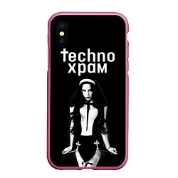 Чехол iPhone XS Max матовый Techno храм дерзкая монашка