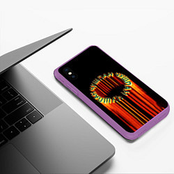 Чехол iPhone XS Max матовый Чушпан арт, цвет: 3D-фиолетовый — фото 2