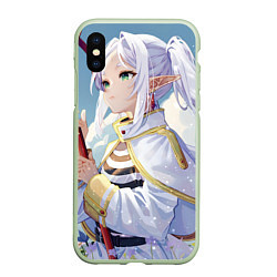 Чехол iPhone XS Max матовый Sousou no Frieren stand, цвет: 3D-салатовый