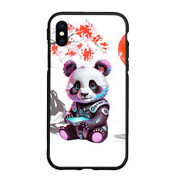 Чехол iPhone XS Max матовый Funny panda - China