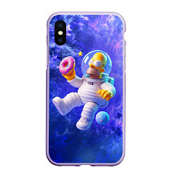 Чехол iPhone XS Max матовый Homer Simpson is a brave astronaut