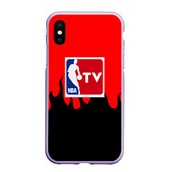 Чехол iPhone XS Max матовый NBA sport flame