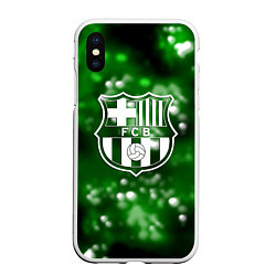 Чехол iPhone XS Max матовый Barcelona боке текстура поле