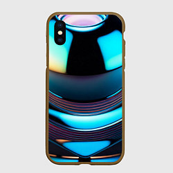 Чехол iPhone XS Max матовый Шар с отражениями, цвет: 3D-коричневый