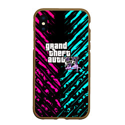 Чехол iPhone XS Max матовый GTA6 vice city game