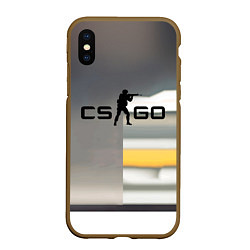 Чехол iPhone XS Max матовый Counter Strike go - shooter video game, цвет: 3D-коричневый