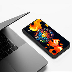 Чехол iPhone XS Max матовый Символы покемона, цвет: 3D-черный — фото 2
