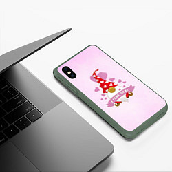 Чехол iPhone XS Max матовый Твой гномик любит тебя, цвет: 3D-темно-зеленый — фото 2