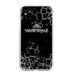 Чехол iPhone XS Max матовый Warframe трещины краски