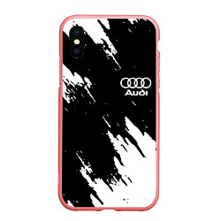 Чехол iPhone XS Max матовый Audi краски белые